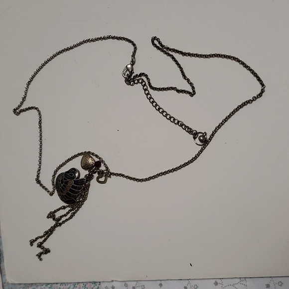 Vintage Cloisonne Swan Necklace - Picture 12 of 12